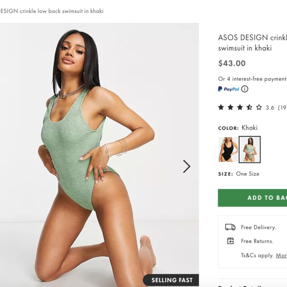 ASOS Crinkle One Piece